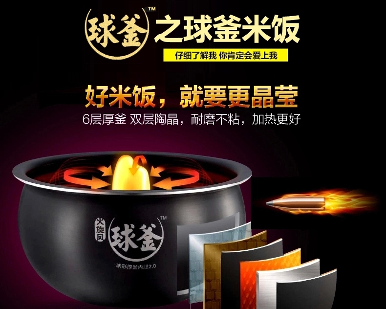 SUPOR/苏泊尔 CYSB50YC520Q-100 电压力锅双胆5L智能饭煲高压正品 红色