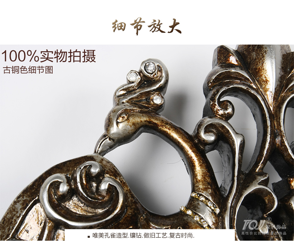 
                                        丽盛大号欧式静音客厅单面挂钟时钟挂表卧室钟表餐厅钟表 古铜色                