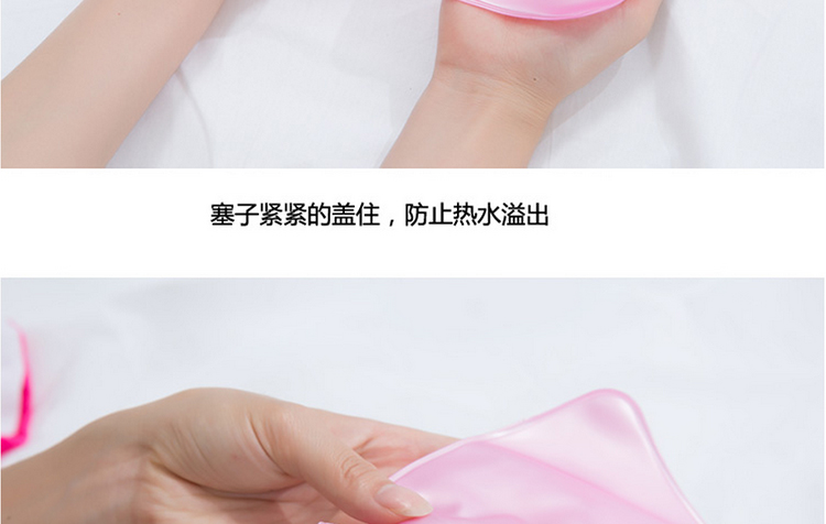 家英 可拆装迷你可爱热水袋暖手袋暖脚袋 大白
