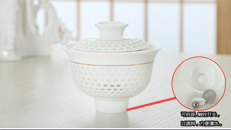 茶具自流水半自动陶瓷功夫茶具套装茶道工艺 1猴年吉祥