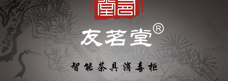 
                                                                                友茗堂茶具消毒柜 多功能紫外线迷你茶杯消毒器商用 小型台式家用 酒红色                