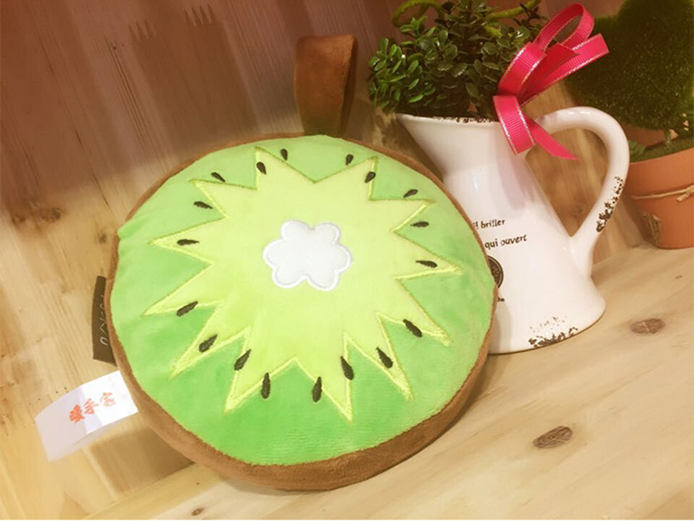 伊品堂 创意水果暖手宝 两脚插头插电式电暖宝宝 配送可爱卡通绒布袋 香橙