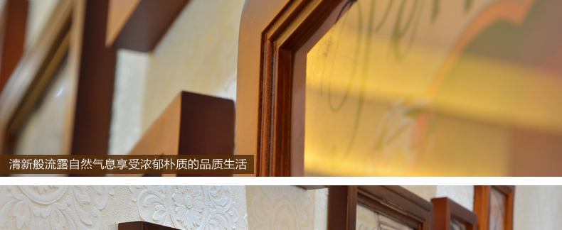古笛 实木照片墙 相框墙 欧式复古 客厅美式相片墙创意相框组合 客厅美式照片墙