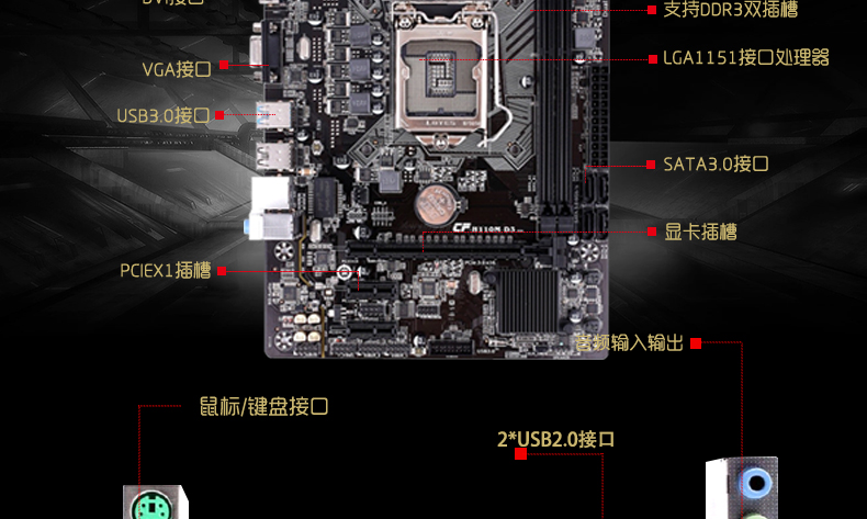 9ghz 华硕主板/h110m-k d3 [用ddr3内存]_ 3折现价819元