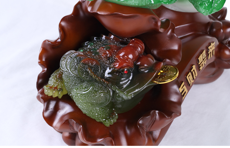 
                                        吉祥坊百财聚来玉白菜工艺品摆件家居办公室装饰品摆件 迷你(95*52*95MM)                
