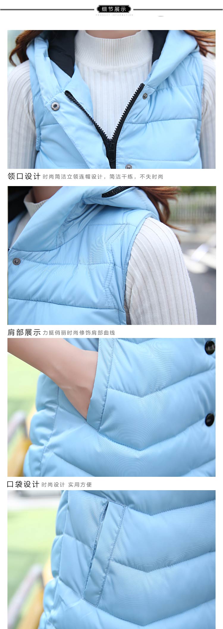 花孜语2015冬新款韩版修身马甲羽绒棉服女中长款外套棉衣MF51217 红色 M