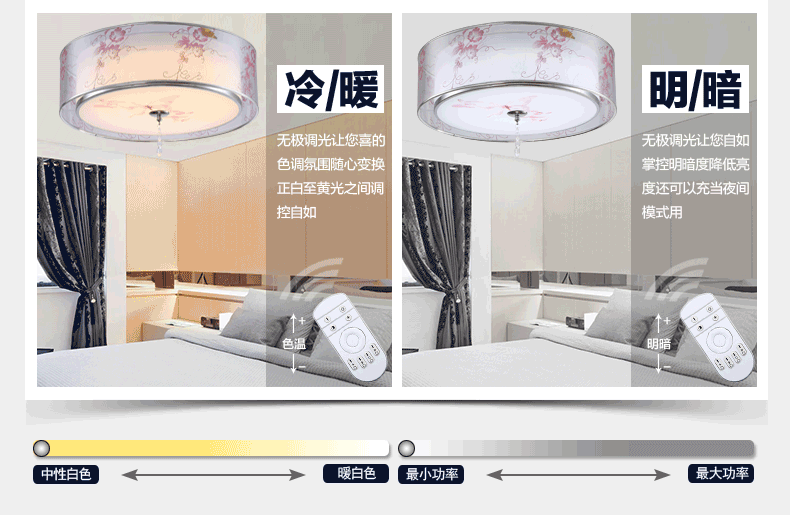 灯饰照明 吸顶灯 强盾 强盾 中式灯具 led卧室吸顶灯 布艺灯饰仿羊皮