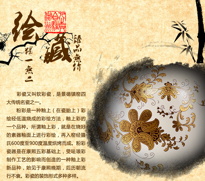 中式陶瓷台灯卧室床头灯 欧式手绘客厅台灯 婚庆田园装饰台灯 QC2004A