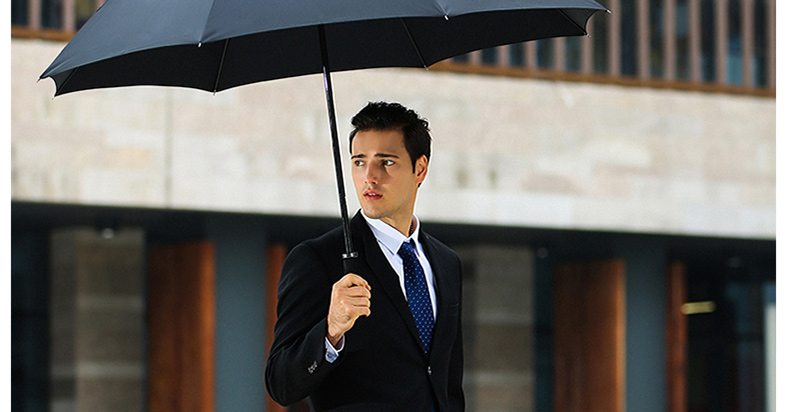 顺风包邮正品碳纤维雨伞全碳纤维长柄超大结实长柄伞 纯手工低调礼品雨伞男士高端商务伞 碳纤维-130CM黑色