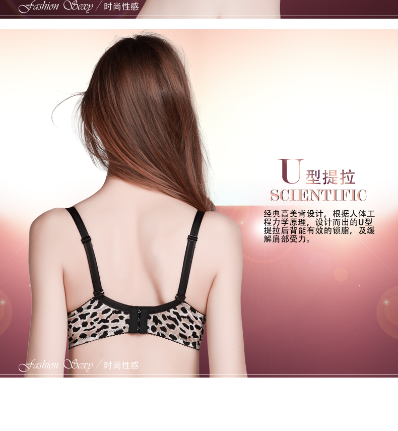 <em>雅</em>美乔 100%桑蚕丝/<em>豹纹</em>真丝<em>文胸</em>/清爽薄款聚