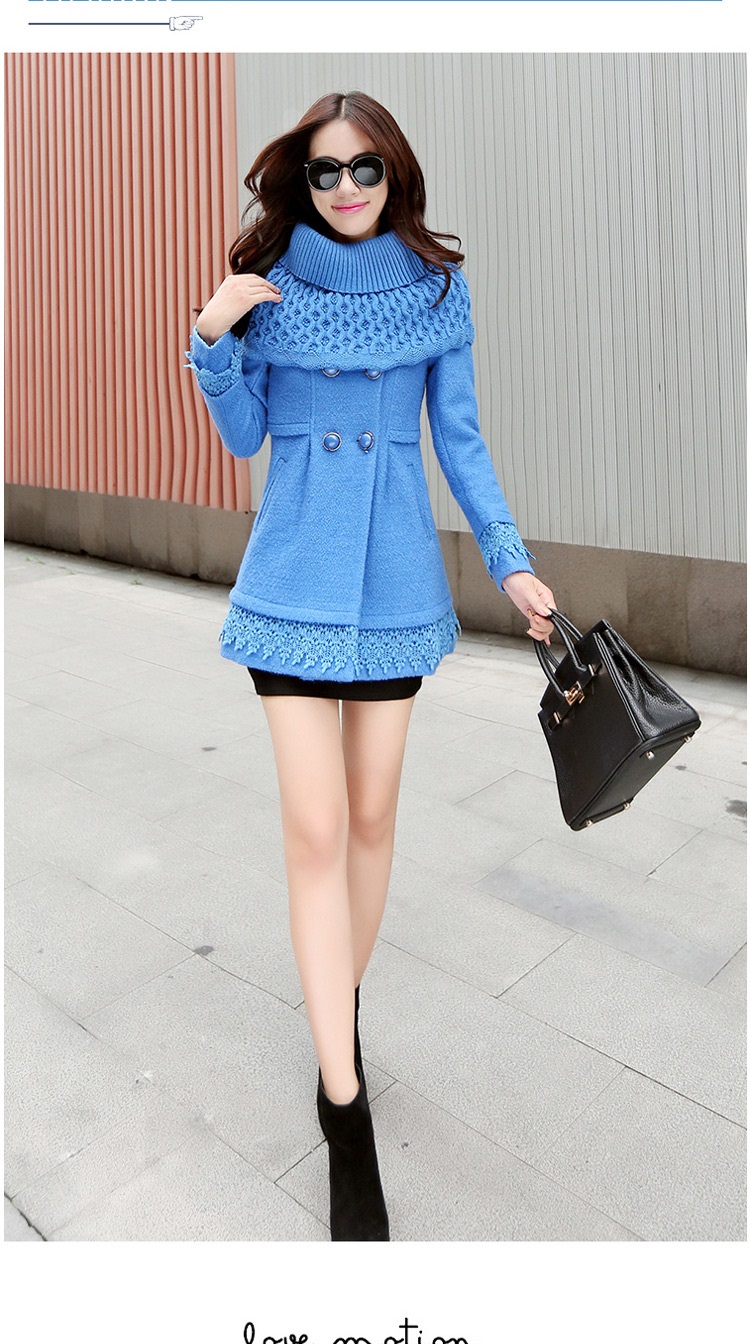 Meijia Garment 2015 autumn and winter new Korean lace stitching in long Sau San a wool coat 978 BLUE XL Photo, prices, brand platters! The elections are supplied in the national character of distribution, so action, buy now enjoy more preferential! As soon as possible.