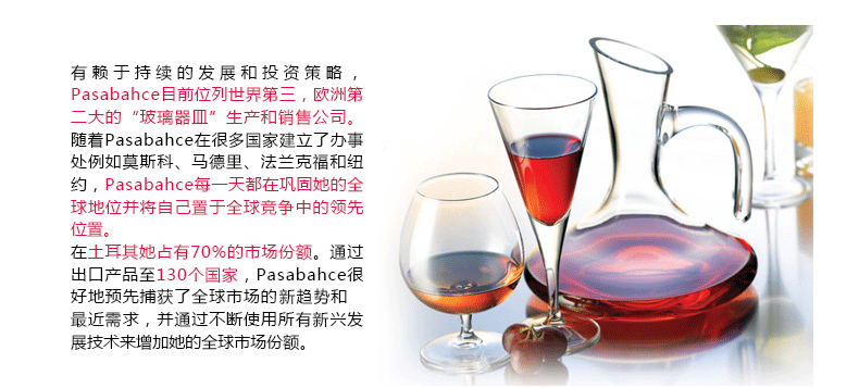 土耳其帕莎（Pasabahce）钢化玻璃碗沙拉碗10342透明玻璃碗可微波使用