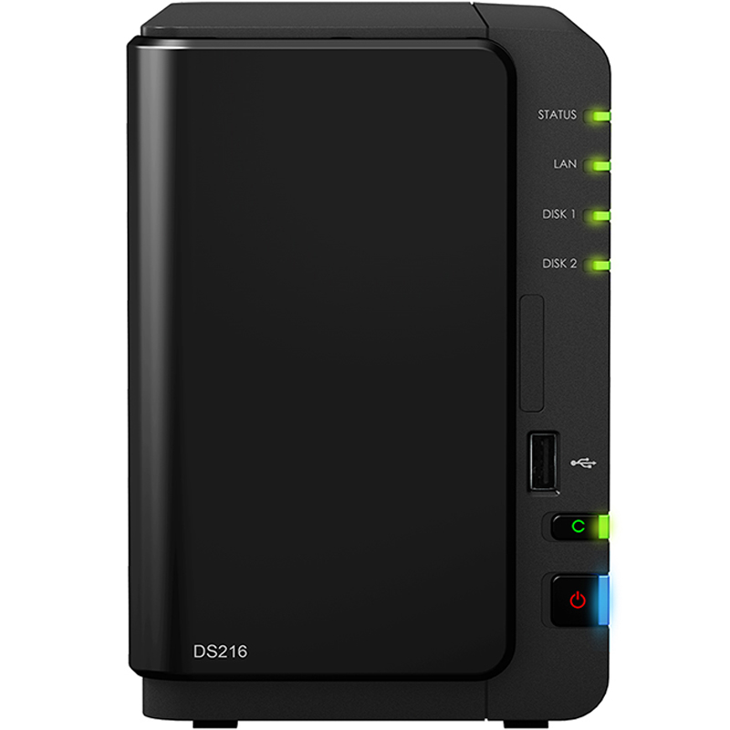 群晖（Synology）DS216 2盘位 NAS网络存储服务器 （无内置硬盘）