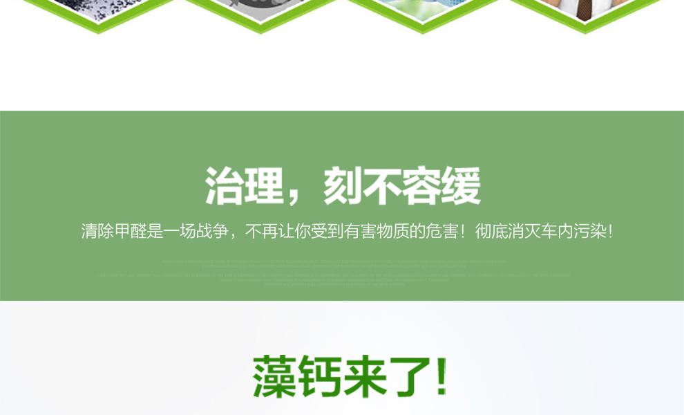 格林·森特 藻钙汽车除甲醛去味800g 汽车除味专用车用空气清新 新车净化去味除甲醛
