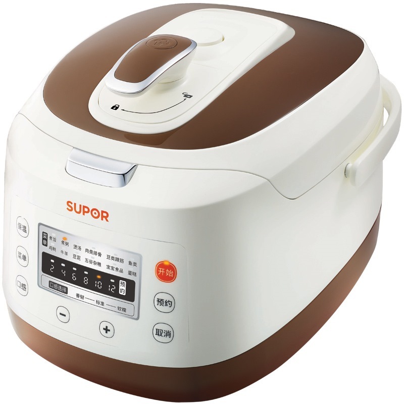 苏泊尔（SUPOR）电压力锅5L（一锅双胆）智能预约高...