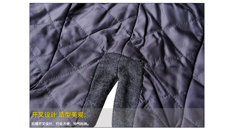 全尚美  2015冬季新款毛呢拼皮加厚夹棉修身款西A2154 黑色 M