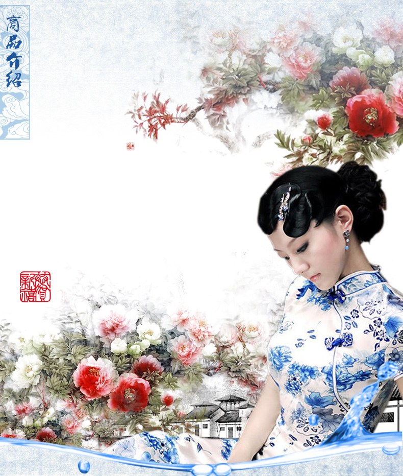 中式陶瓷台灯卧室床头灯 美式客厅台灯婚庆青瓷装饰台灯 YQ3005A