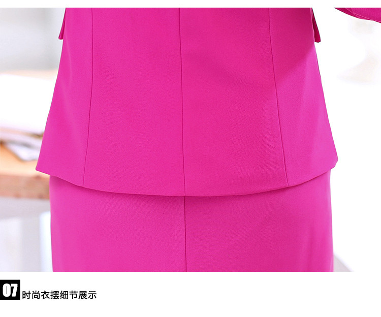 2015新款修身职业装女装套裙西服正装工作服一粒扣套裙加大码三件套秋季女装 白色 S