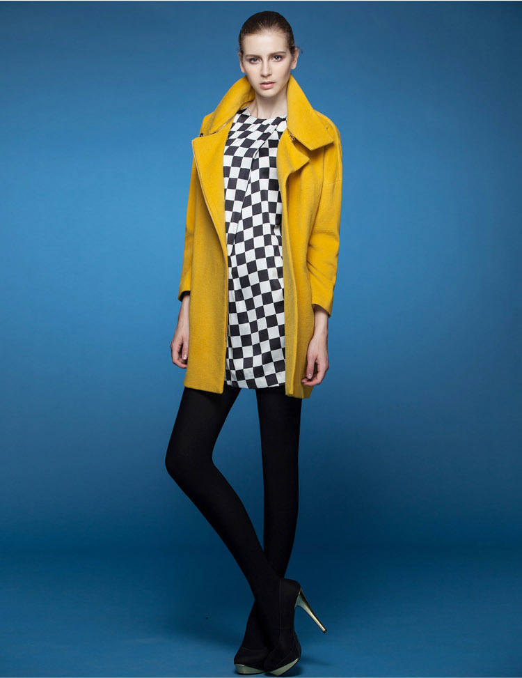 明艳廓形羊毛大衣 明黄色 L(170\/92A)怎么样?京