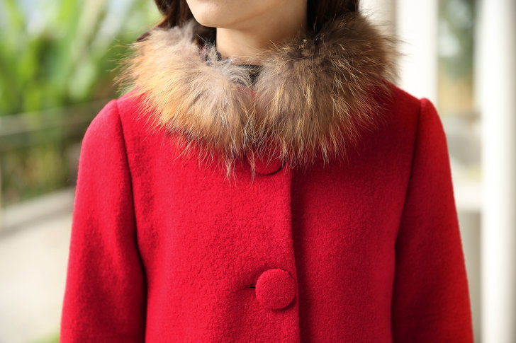 雅内特2014<em>毛呢外套女中长款</em>韩版修身毛呢子