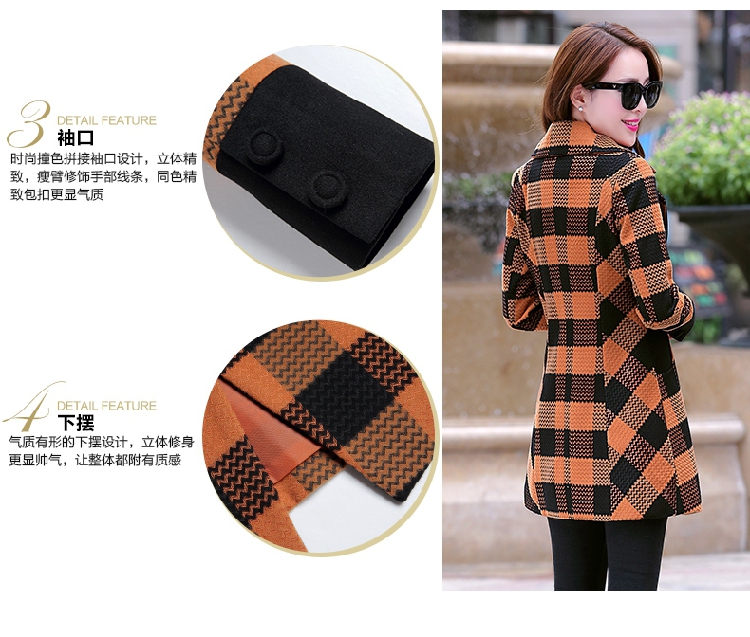 Van Gogh embroidered  new products for autumn and winter 2015 Korean video thin grid Sau San stitching coats, wool? Long 1573 ORANGE XL Photo, prices, brand platters! The elections are supplied in the national character of distribution, so action, buy now enjoy more preferential! As soon as possible.