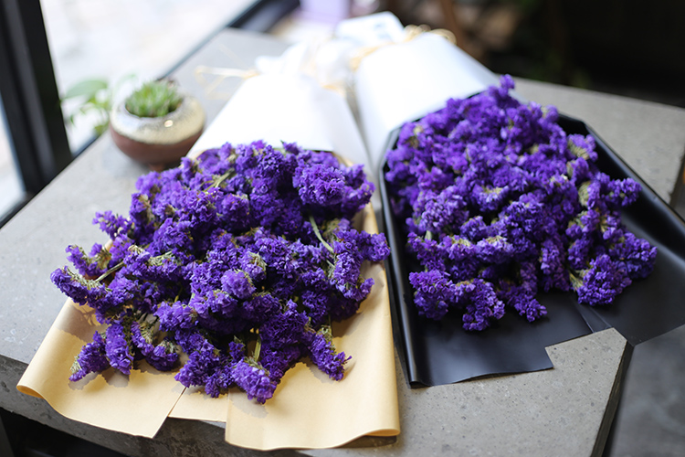 勿忘我真干花束永生花礼盒仿真保鲜花水晶草情人草节