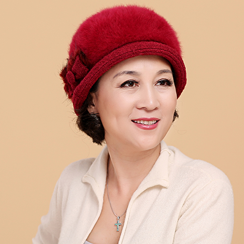 妈妈帽老人帽子女冬天老年人护耳帽秋冬中老年保暖针织帽 ...
