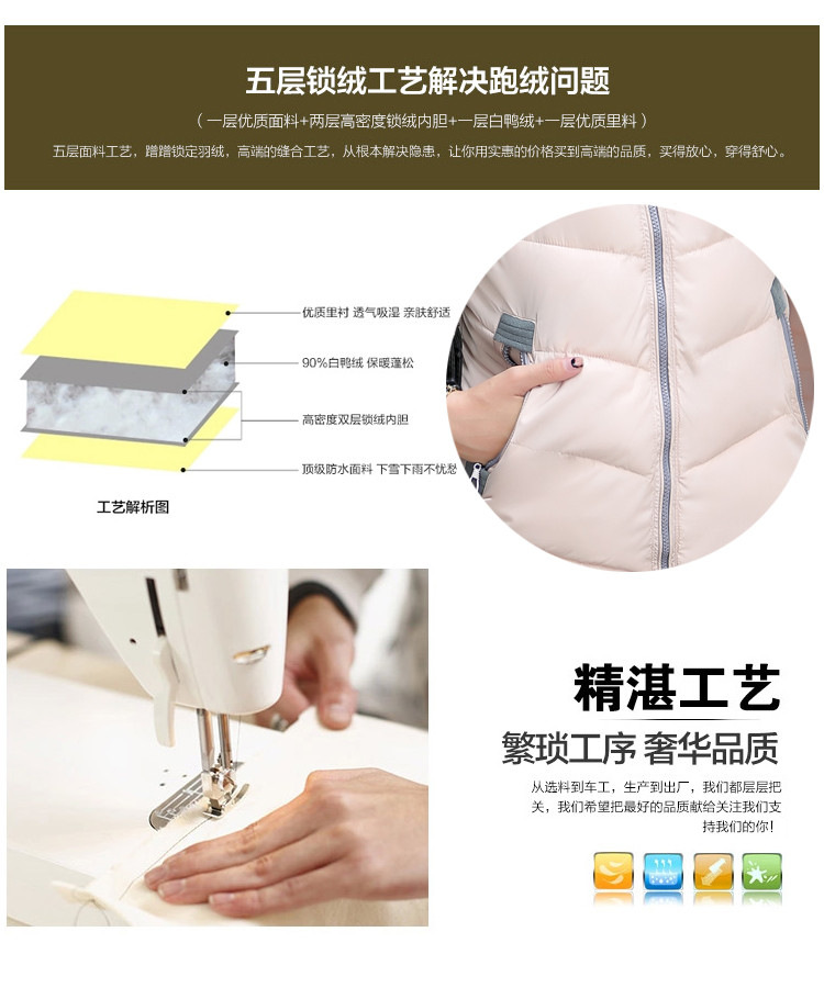 涵雯 2015新款韩版修身轻薄款连帽羽绒服马甲女棉衣短款112 绿色 3XL