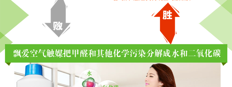 飘爱除甲醛清除剂强力型汽车除味去甲醛新房装修喷雾剂家具光触媒