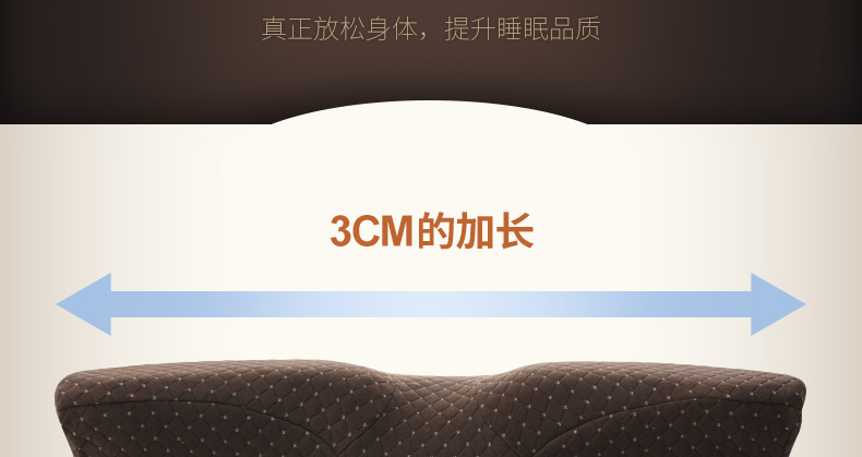 
                                        365SLEEP蝶形护颈枕 慢回弹记忆枕芯 舒适分区 保护颈椎枕头 亚麻色颈椎枕头L号                