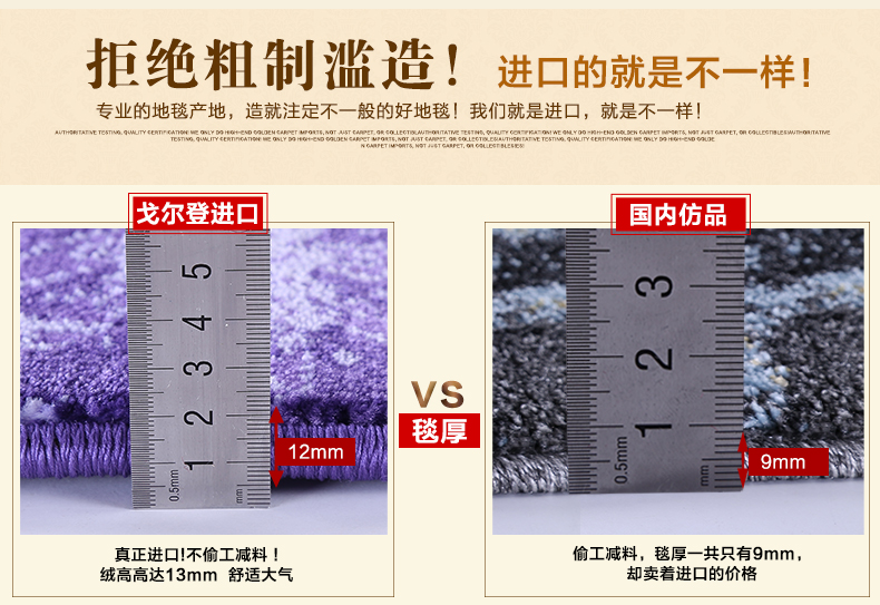 戈尔登地毯 土耳其进口现代简约客厅茶几地毯 卧室沙发垫房间地毯 土耳其进口7004黑 160cmx230cm
