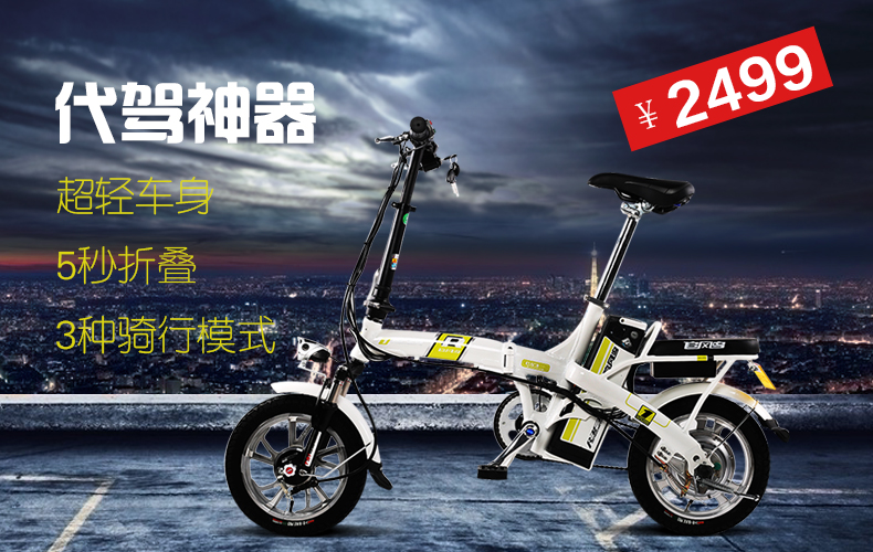 追风鸟电动车48V锂电池电动自行车低速一体电