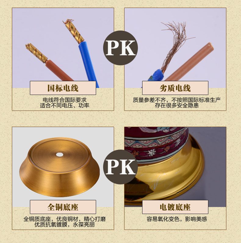 新中式陶瓷台灯卧室床头灯现代简约晶花客厅台灯婚庆装饰台灯 JJ9001B