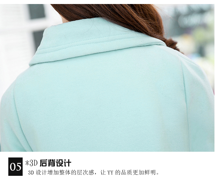 2015秋冬装新款中长款 毛呢外套韩版羊毛大衣A字版女XZ10674 S码