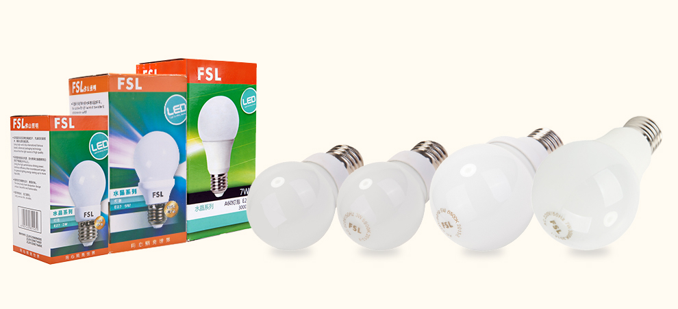 
                                        FSL佛山照明led灯泡大螺口节能灯 水晶球泡E27 3W10支装 黄光                