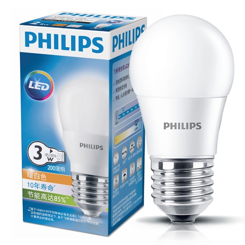 飞利浦(PHILIPS) LED灯泡 球泡 3W E2...
