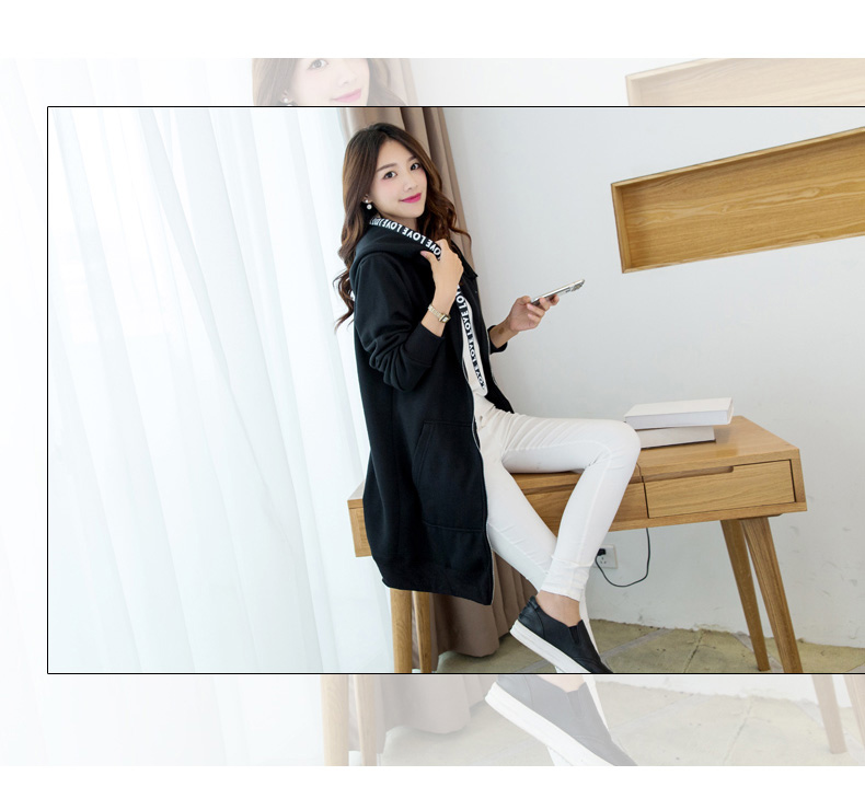 COCOOKIKI2015秋冬装新款字母织带风衣女中长款女士外套CC161 灰色 S
