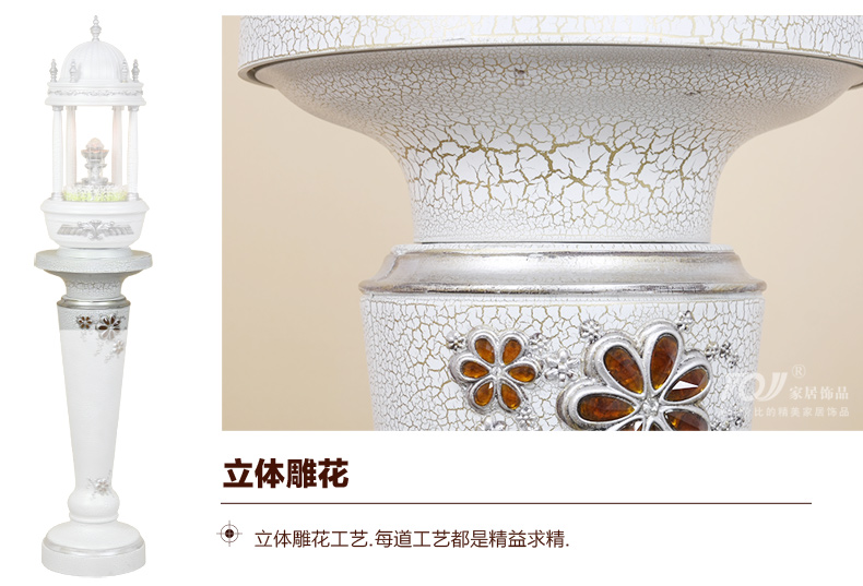 
                                                            丽盛（LISHENG）欧式田园流水桌面风水盆景家居装饰工艺品喷泉招财摆件 流水+罗马柱                
