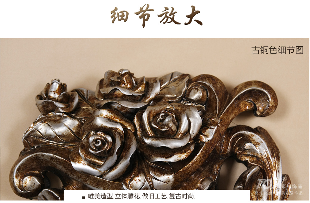 
                                                                                丽盛大号欧式静音客厅单面挂钟时钟挂表卧室钟表餐厅摆钟 古铜色                