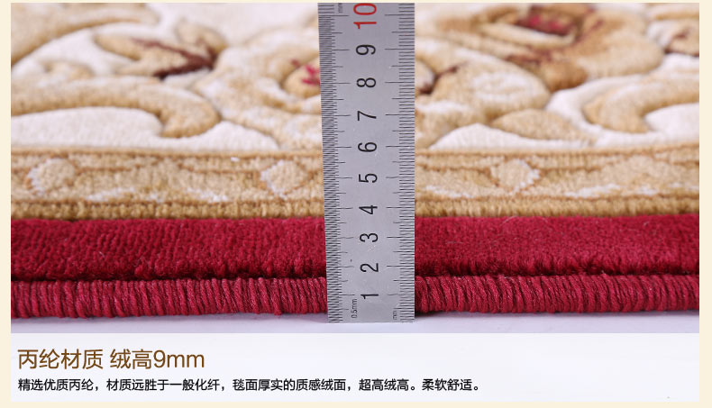 港龙地毯 客厅地毯卧室地毯床边床前毯 时尚欧式茶几沙发地毯茶几垫 UC-09BE 80cm*120cm