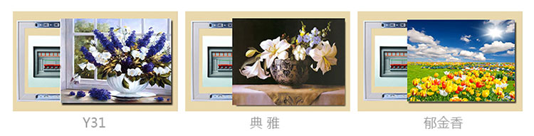 
                                        【私人定制】电箱装饰画 配电箱餐厅现代简约挂画遮挡箱 电表箱 推拉式装饰字画 竖版 高70*宽50                
