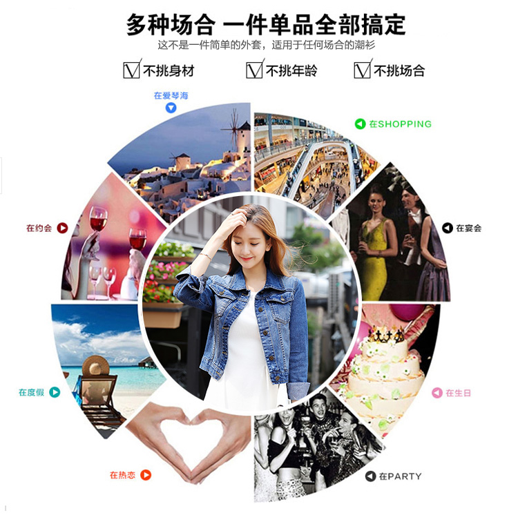 莱尔宝尼2015秋装新款韩版牛仔短外套长袖女装时尚百搭上衣夹克衫8873 8873-2浅蓝色 M