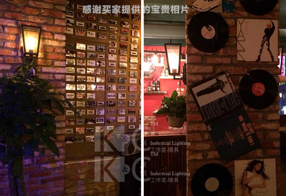 KC灯具阳台酒吧咖啡厅走廊卧室灯美式乡村复古壁灯装饰灯KC-B3251 KC-B3860-1含烟火灯泡