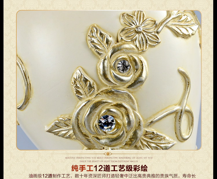 
                                        华艺 灯饰 台灯 卧室 床头欧式装饰台灯客厅书房温馨床头布艺灯具 艾克诗顿 TBW0002                