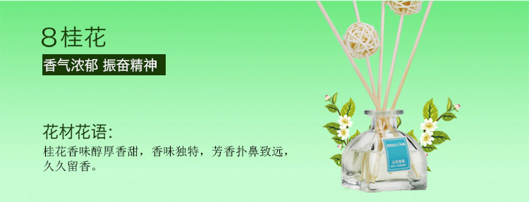 房间香水室内香氛 卧室无火香薰精油套装檀香藤条挥发熏香料 海洋