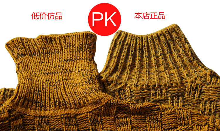 纳云蒂 套头女秋冬短款加厚宽松高领蝙蝠袖韩版针织衫潮 姜黄色 均码*弹力宽松*不挑身形