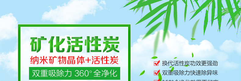 
                                        
                                                            绿驰 3000g升级矿化活性炭包 装修吸去除甲醛清除剂除臭异味竹炭包 家用新房车用除味吸甲醛防潮碳包非干燥剂                
