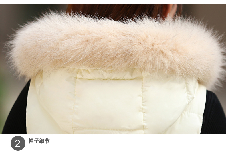 樱帛 2015秋冬新款韩版女装百搭休闲淑女气质时尚修身显瘦翻毛领连帽中长款棉服马甲外套 黑色 L