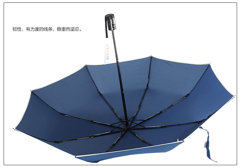 太阳城(SUN CITY)男女商务雨伞三折全自动开收双人折叠防风伞CF013   黑色