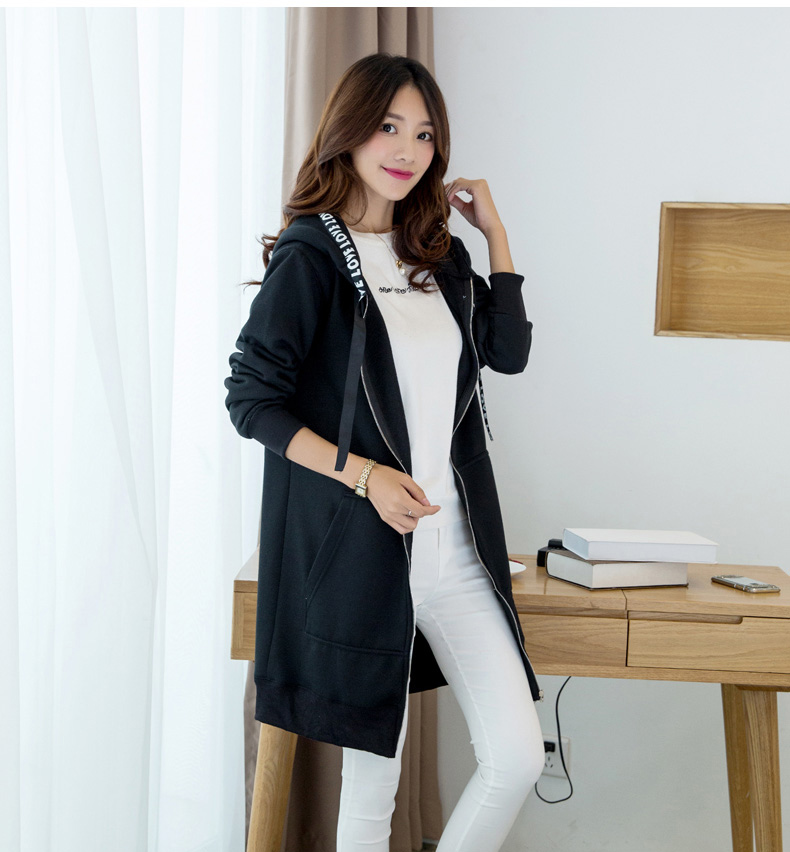 COCOOKIKI2015秋冬装新款字母织带风衣女中长款女士外套CC161 灰色 S